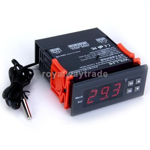 Digital Temperature Controller Thermostat with LCD Display -Range -50~110 deg C