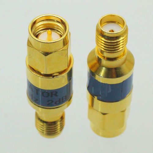 Sma 2w male to rf female coaxial connector attenuator dc - 6.0ghz 10db 50ohm new for sale