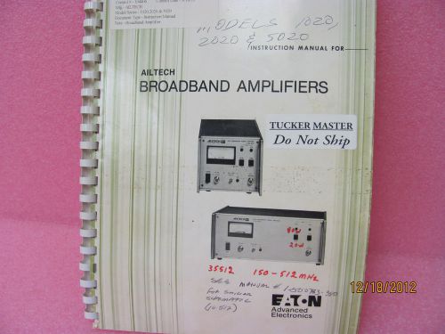 Ail 1020, 2020, 5020 broadband amplifiers - instruction manual for sale