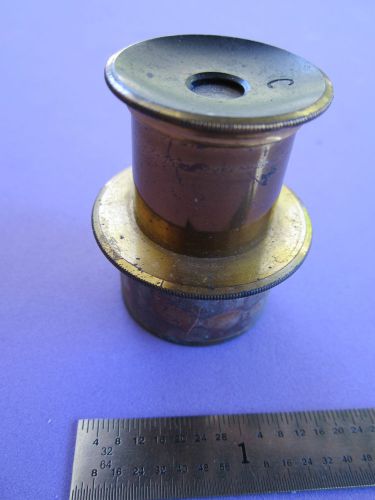 VINTAGE MICROSCOPE BRASS PORTABLE LOUPE LUPE C ?? AS IS