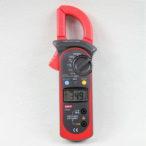 High accuracy ut202 digital clamp multimeters dmm dcv acv auto range temperature for sale