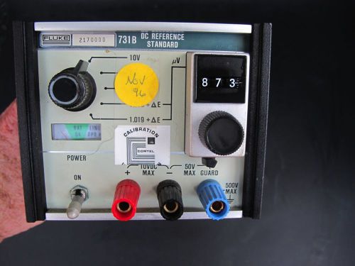 Fluke 731B Ultra-Stable Precision 10V/1V/?E DC Reference Standard Power Supply