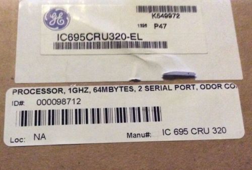 NEW GE FANUC IC695CRU320-EL PROCESSOR,1GHZ,64MBYTES,2 SERIAL PORT