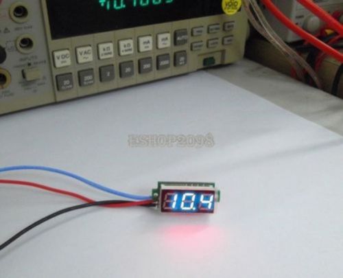 3 wire Mini Blue LED DC 100V Digital Volt Voltage Panel Meter Voltmeter 0vantech
