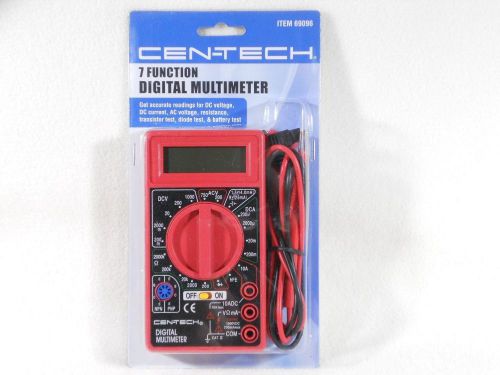 New Cen-Tech Multimeter Digital Volt Ohm Am Meter 7-Function Volt Amp Meter NIP