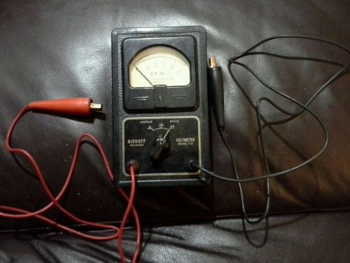 Vintage RARE Niehoff 3 Scale Voltmeter Model T-2 A MUST SEE