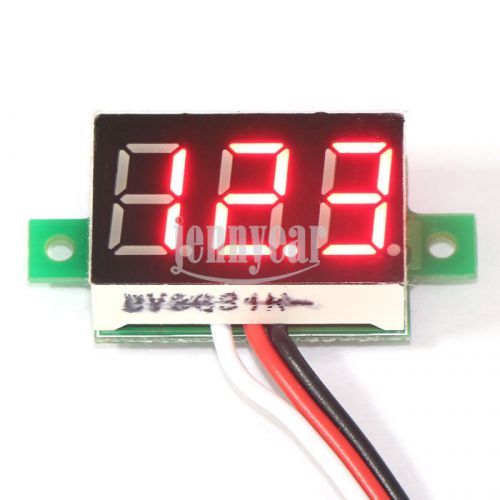 10pcs Slim DC Digital Voltmeter Panel DC 0-99.9V 12/24V Red LED Voltage Monitor