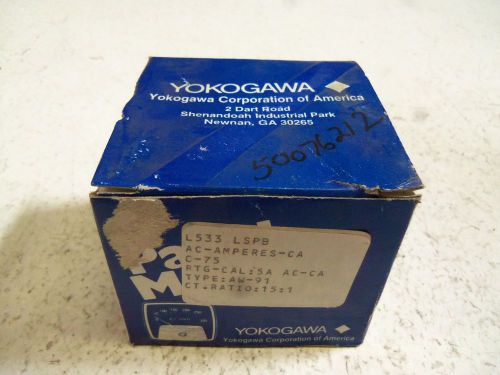 YOKOGAWA L533 LSPB 0-75 AC AMPERES PANEL METER *NEW IN BOX*