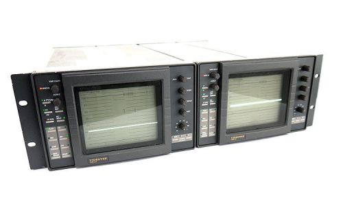2x videotek tsm-61 dual-channel rackmount field select waveform test monitor for sale