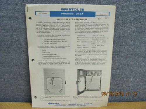 BRISTOL MODEL 502: A/D Controller - Product Data Sheet, product # 18575