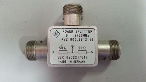 Rohde &amp; schwarz rvz power splitter, 2.7 ghz, type n for sale