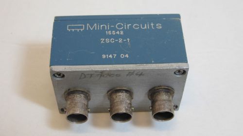 Mini-Circuits ZSC-2-1  2-Way Power Splitter.  0.1 to 400MHz,  Isolation &gt;25dB.