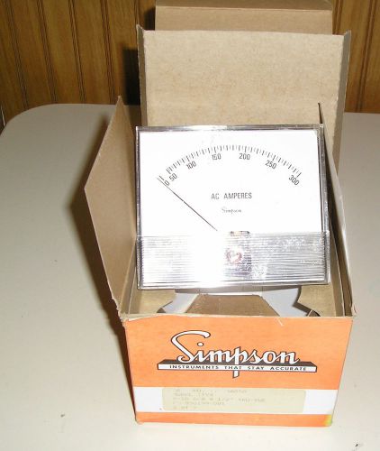 Simpson tv4 guage ac amperes 0-300 in the original box for sale