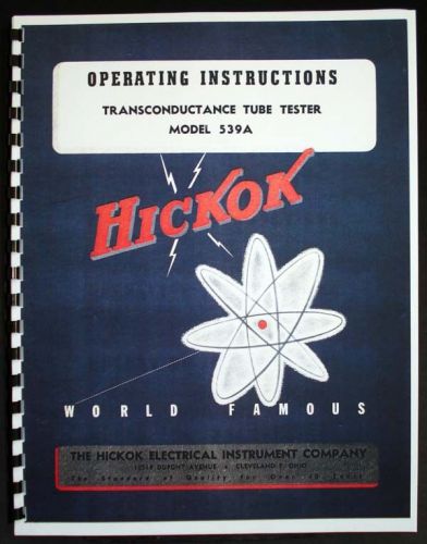 Hickok 539A Tube Tester Manual