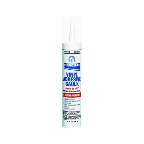 12-pack phenoseal 10-oz does-it-all white vinyl adhesive caulk for sale
