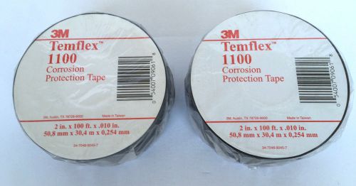 (2 rolls) 3M Temflex 1100 Corrosion Protection Tape UNPRINTED 2&#034; x 100&#039;