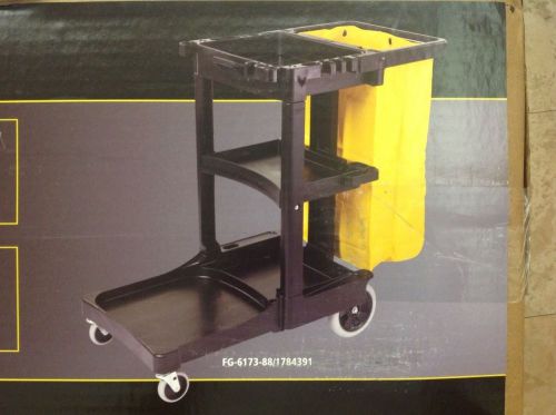 Cleaning Cart Janitor Commercial Housekeeping 25-Gallon Bag w/3 shelves Utility