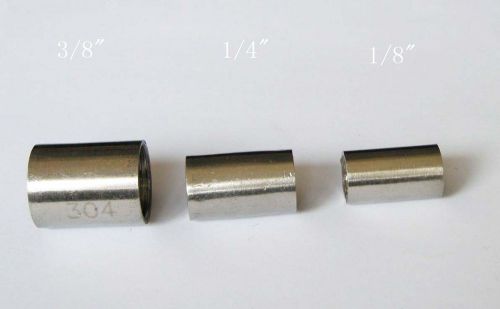 5pcs 304 stainless steel 3/8&#034; full coupling new for sale