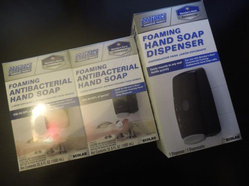 Members mark proforce foaming hand soap dispenser and 2 hand soap refills for sale