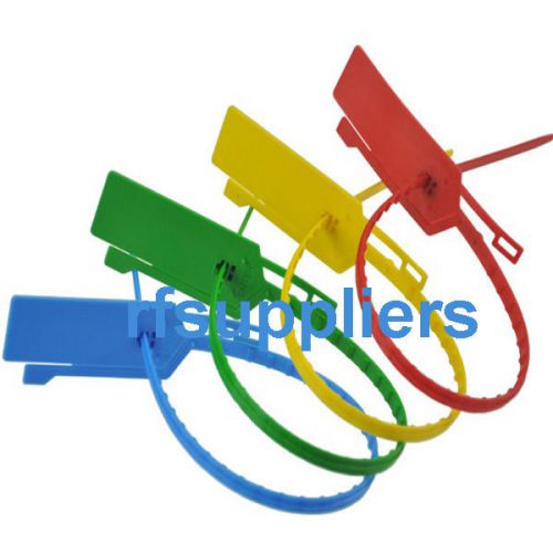 10x colorized High quality Plastic pull tight security seal for containers 410mm
