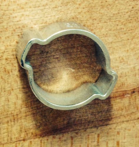 8 Oetiker 2 ear hose clamps, 22 mm (13/16&#034;) zinc plated carbon steel