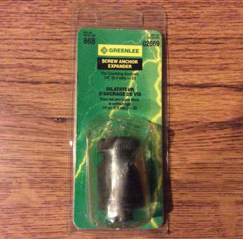 Greenlee screw anchor expander #02669 for caulking anchors 1/4&#034;-20