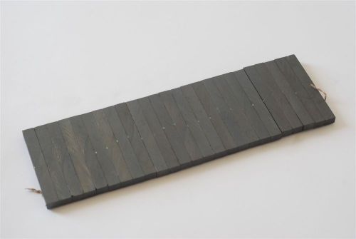 Lot of 25x ceramic bar rectangular magnet 3.8&#034; x .312&#034; x .438&#034; ferrite 96x8x11mm for sale