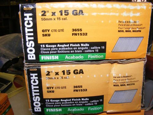 Bostitch  2&#034; 15 gauge angle finish nail fn1524--- 3655 count per box for sale