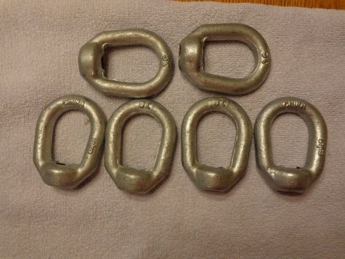 5/8&#034;-11 hot galvanized drilled &amp; tapped regular eye nut (qty 6) for sale