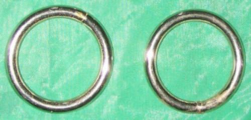 (2) big solid stainless steel circular rings, &#034;doughnut&#034; rings for sale