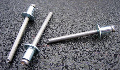 3/16&#034; steel rivets 4.78 mm hole 1/64&#034;-1/8&#034; gip range (50) for sale