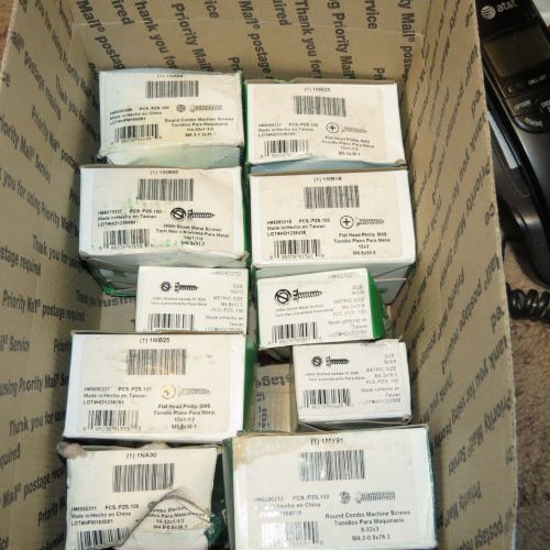 Lot of 10 Boxes of Screws