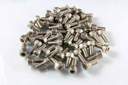 50 pcs Stainless Steel Socket Head Cap Screw, Metric - M4 x 6