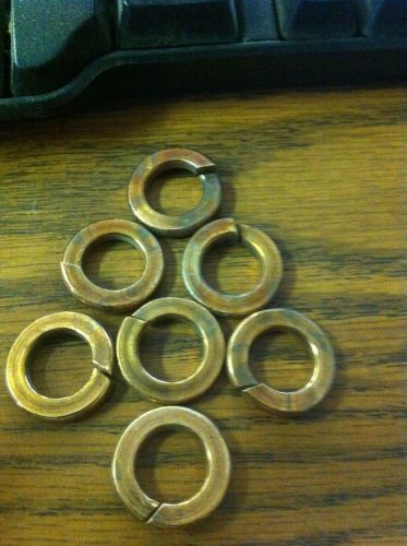 10 each #6 x .034 thk split ring lock washers - brass for sale
