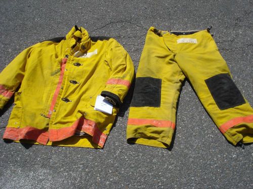 Janesville firefighter turnout gear set bunker pants 40x28 jacket coat xl for sale