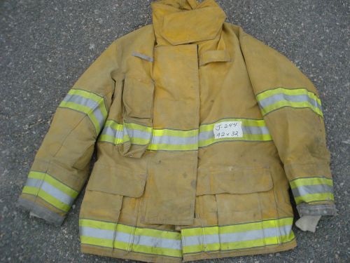 42x32 jacket coat firefighter bunker fire gear globe gx-7 drd..07/07 j244 for sale