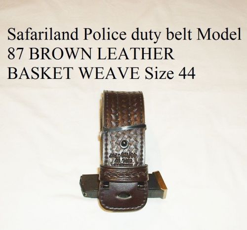 Safariland Police duty belt Model 87 BROWN LEATHER BASKET WEAVE Size 44