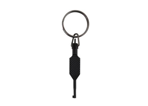 Police security guard universal flat knurl swivel handcuff key black w/ keyring for sale