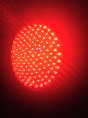 Red led traffic stop light 12” road signal 120v 11w w/gasket clear lens for sale