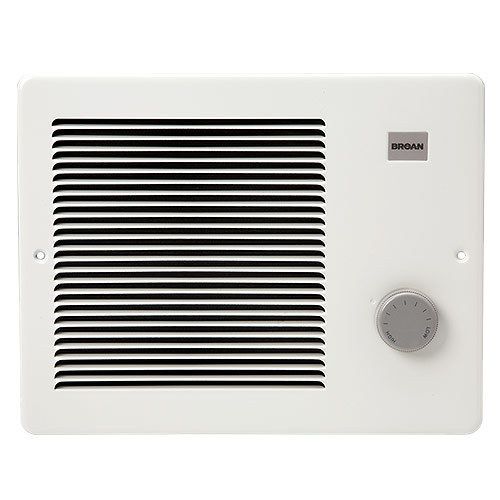 Broan multi-volt wall heater with thermostat 1500 w - white for sale