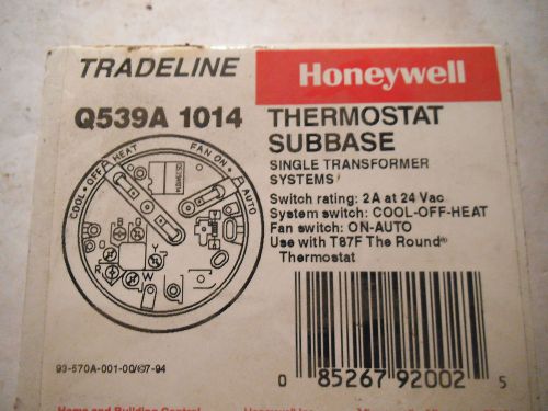 Honeywell q539a 1014 thermostat subbase - new for sale