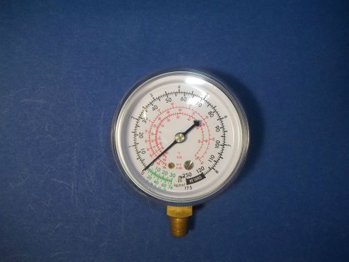 Manifold low pressure gauge for refrigerant r22, r12 &amp; r502/fahrenheit scale. for sale