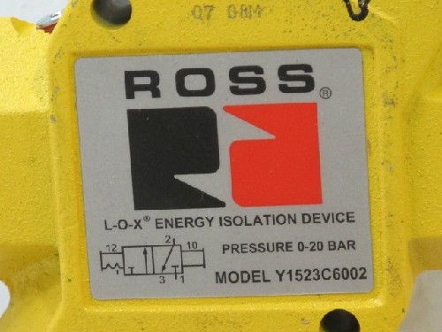 ROSS Y1523C6002 PNEUMATIC SAFETY LOCK-OUT VALVES, 1&#034; NPT (NEW NO BOX)