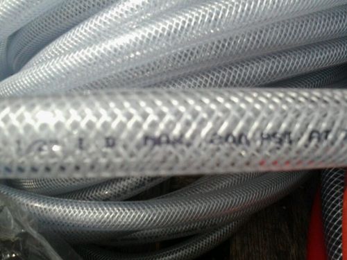 30 feet long clear food grade tubing braided 200 psi 1/2 inch inside diameter