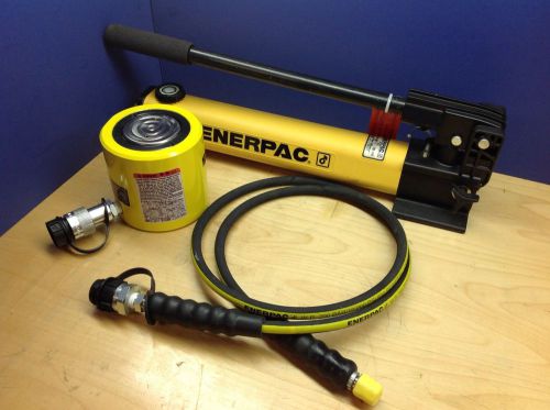 Enerpac rcs-502  &amp; p392 hydraulic cylinder set 50 ton 2&#034; stroke 2 speed pump for sale