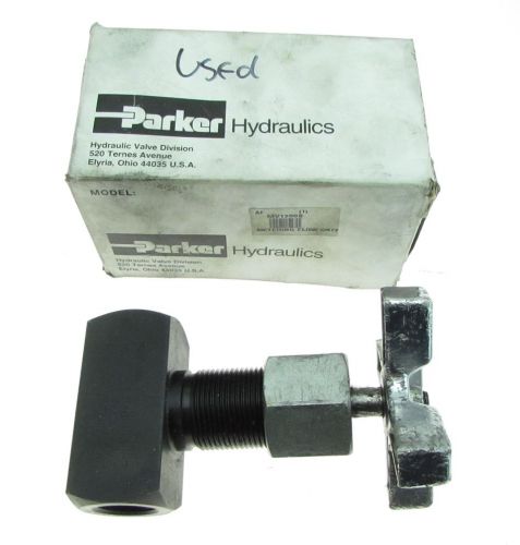 Parker hydraulics silver tone colorflow metering valve model #mv1200s iob for sale