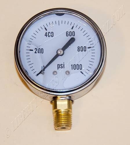 New hydraulic liquid filled pressure gauge 0-1000 psi for sale
