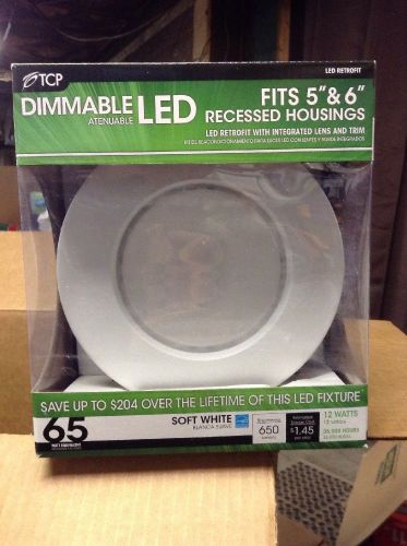 (2) TCP LED Recessed Retrofit Kit 5&#034; 6&#034; Dimmable 12W Fixture NEW (45-111250)