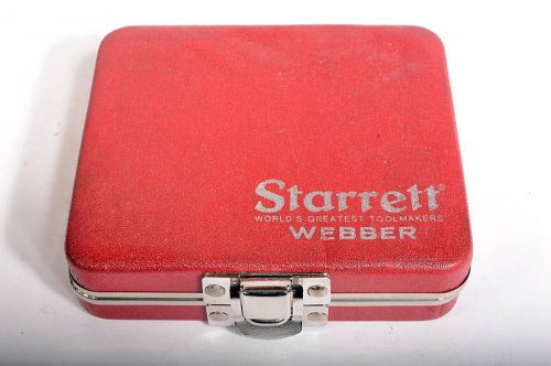 STARRETT WEBBER 2” Optical Flat Gage Block In Case US Government Used