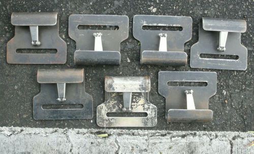 Pro trucker tie down bed clamps lot 7 aeroquip 16 200 lb thick metal stake beds+ for sale